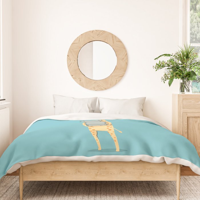 A Book Lover (blue) Duvet Cover Gallery Image 3