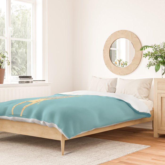 A Book Lover (blue) Duvet Cover Gallery Image 2