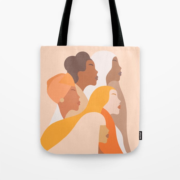 Girl Power - Strong womenâs Portrait 1. Neutral Tote Bag Gallery Image 1