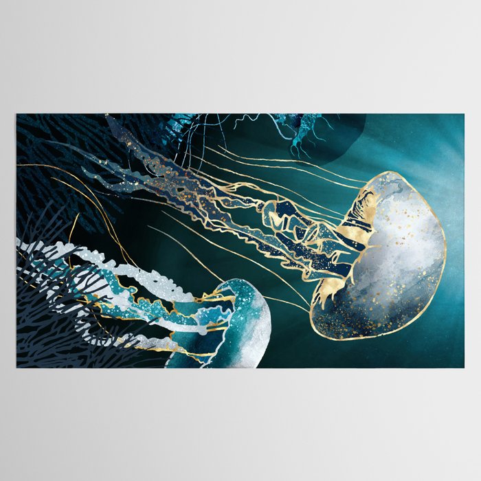 Metallic Jellyfish V Tablecloth Gallery Image 2