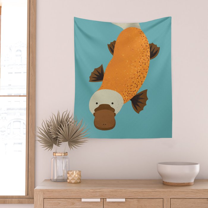 Whimsy Platypus Wall Tapestry Gallery Image 2