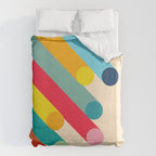 Retro Mid Century Beams | Bauhaus Geometric Pattern Duvet Cover Gallery Image 6