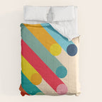 Retro Mid Century Beams | Bauhaus Geometric Pattern Comforter Gallery Image 6