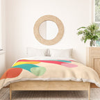 Retro Mid Century Beams | Bauhaus Geometric Pattern Duvet Cover Gallery Image 3