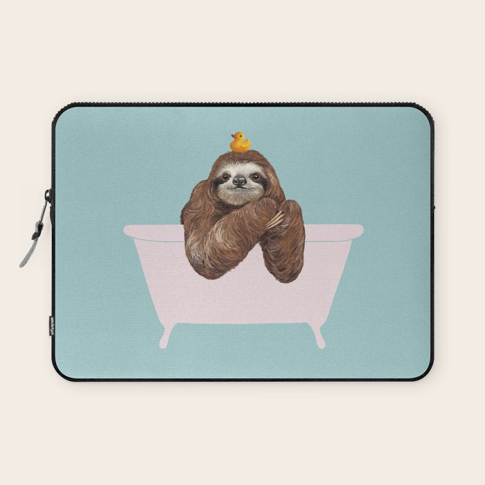 Sloth in Bathtub  Laptop Sleeve Gallery Image 1