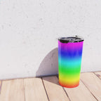 Modern Bright Rainbow Colors Ombre Travel Mug Gallery Image 4