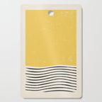 Yellow Sunset Mid Century Modern Minimalist Rothko Inspired Color Field With Lines Geometric Style Cutting Board Gallery Image 1