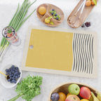 Yellow Sunset Mid Century Modern Minimalist Rothko Inspired Color Field With Lines Geometric Style Cutting Board Gallery Image 2