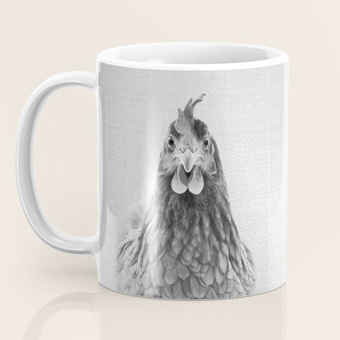 Chicken - Black & White Coffee Mug Gallery Image 3