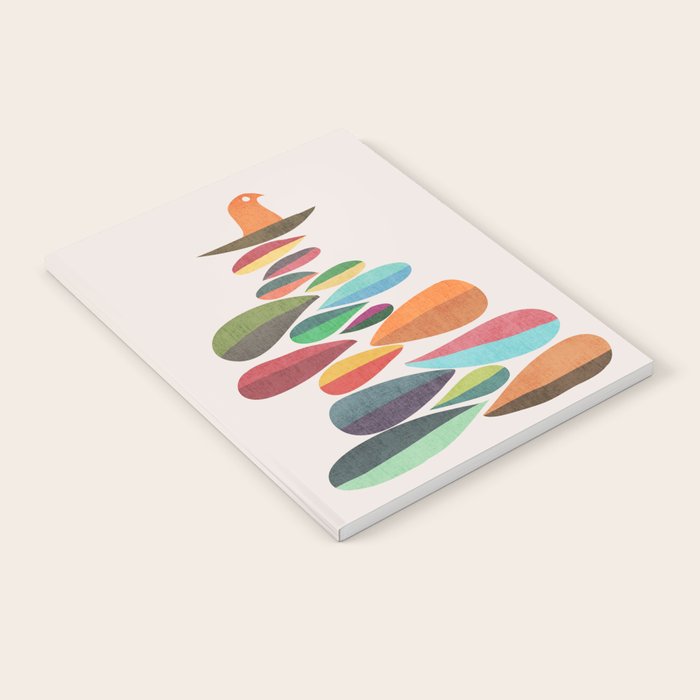 Bird nesting on top of pebbles hill Notebook Gallery Image 2