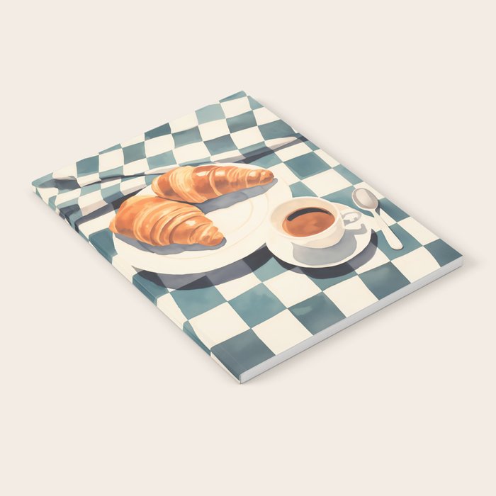 Morning Croissants and Coffee Bliss Notebook Gallery Image 2