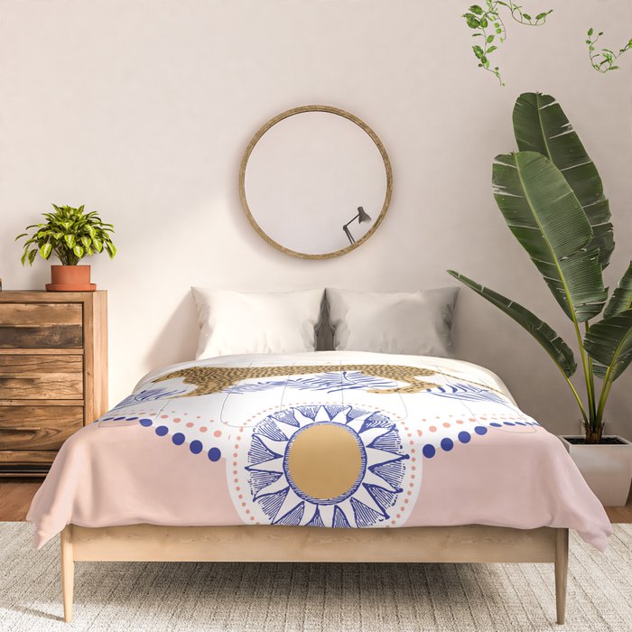 Wild Cheetah and the Moon 2 Comforter Gallery Image 3