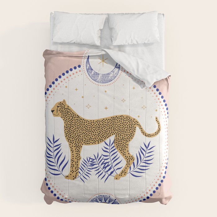 Wild Cheetah and the Moon 2 Comforter Gallery Image 6