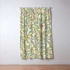 William Morris Enchanted Bird & Pomegranate Cream Pattern Window Curtain Gallery Image 3