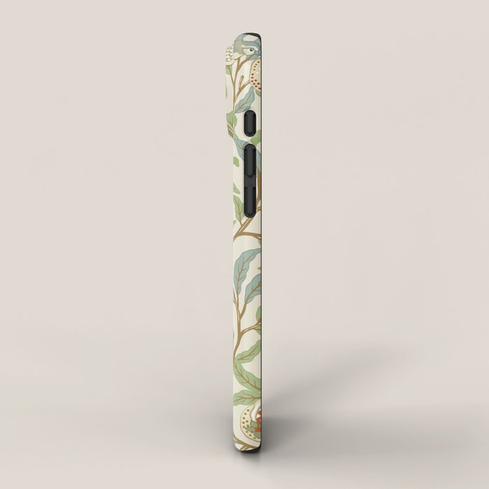 William Morris Enchanted Bird & Pomegranate Cream Pattern iPhone Case Gallery Image 2