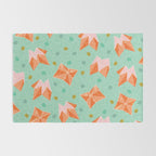 Origami Fortune Teller in Seafoam Green & Orange Rug Gallery Image 2
