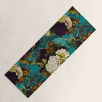 Before Midnight Blue Hour Vintage Fall Flowers Garden Yoga Mat Gallery Image 1