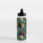 Before Midnight Blue Hour Vintage Fall Flowers Garden Water Bottle Gallery Image 3