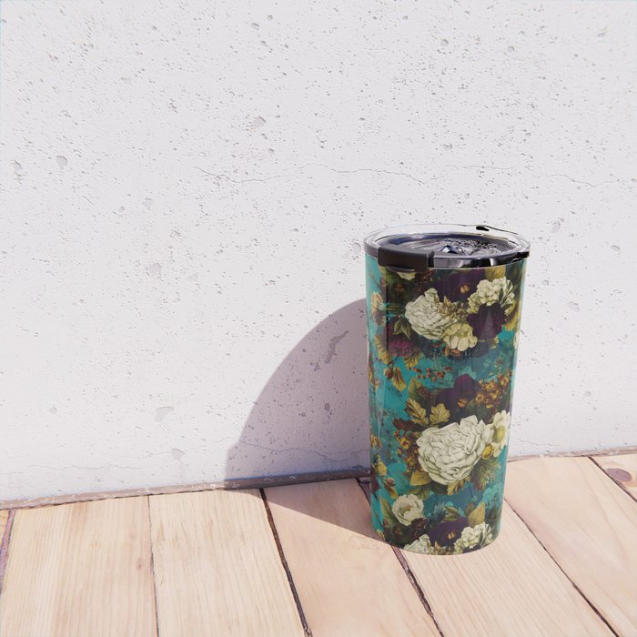 Before Midnight Blue Hour Vintage Fall Flowers Garden Travel Mug Gallery Image 4