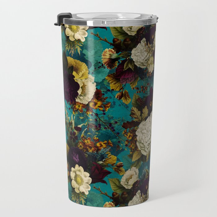 Before Midnight Blue Hour Vintage Fall Flowers Garden Travel Mug Gallery Image 3