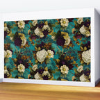 Before Midnight Blue Hour Vintage Fall Flowers Garden Wall Mural Gallery Image 2