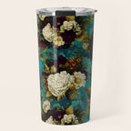 Before Midnight Blue Hour Vintage Fall Flowers Garden Travel Mug Gallery Image 1