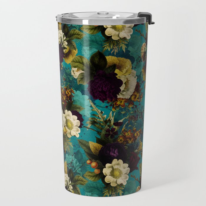 Before Midnight Blue Hour Vintage Fall Flowers Garden Travel Mug Gallery Image 2