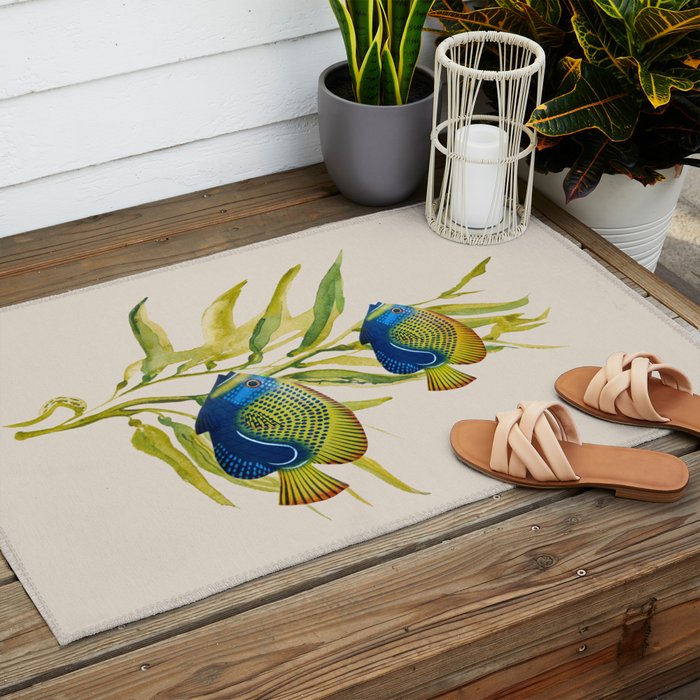 Fishes 2 Outdoor Rug Gallery Image 2