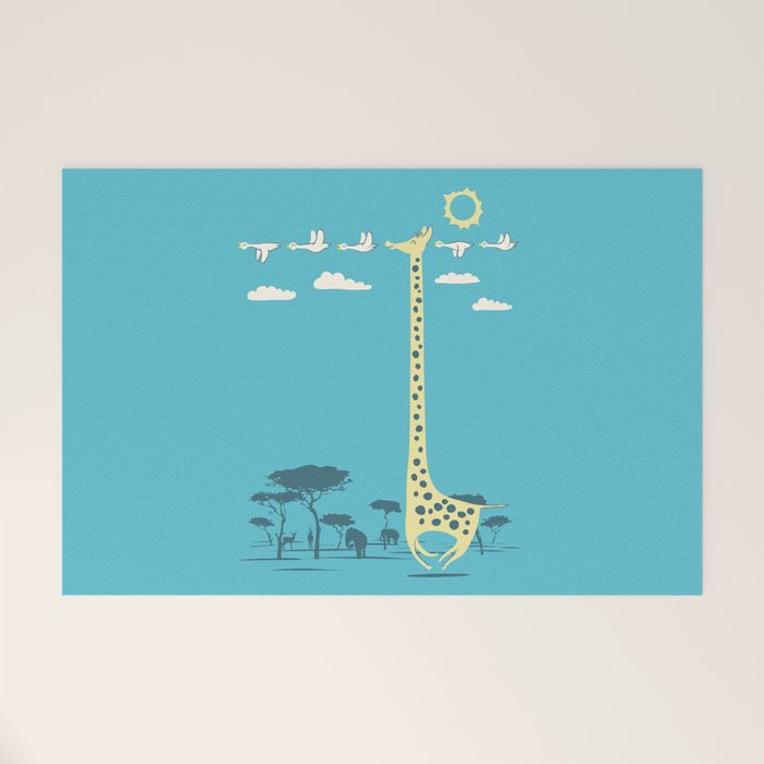 I'm like a bird (blue) Welcome Mat Gallery Image 1