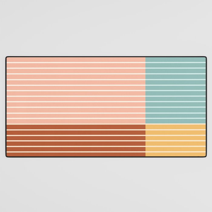 Color Block Line Abstract VI Desk Mat Gallery Image 3
