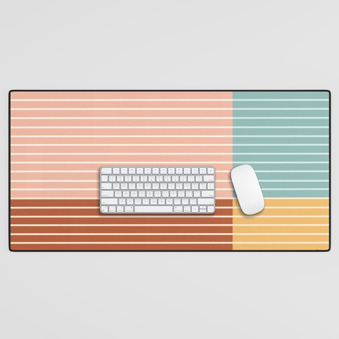 Color Block Line Abstract VI Desk Mat Gallery Image 1