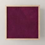 Hand painted modern abstract burgundy marble watercolor Mini Art Print Gallery Image 1
