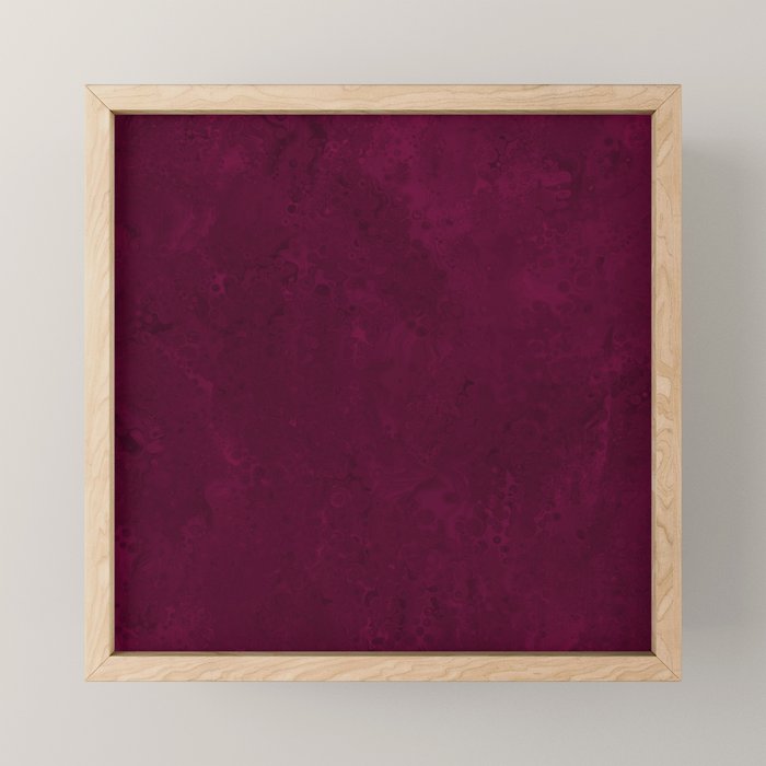 Hand painted modern abstract burgundy marble watercolor Mini Art Print Gallery Image 1
