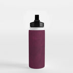 Hand painted modern abstract burgundy marble watercolor Water Bottle Gallery Image 2