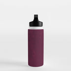 Hand painted modern abstract burgundy marble watercolor Water Bottle Gallery Image 3