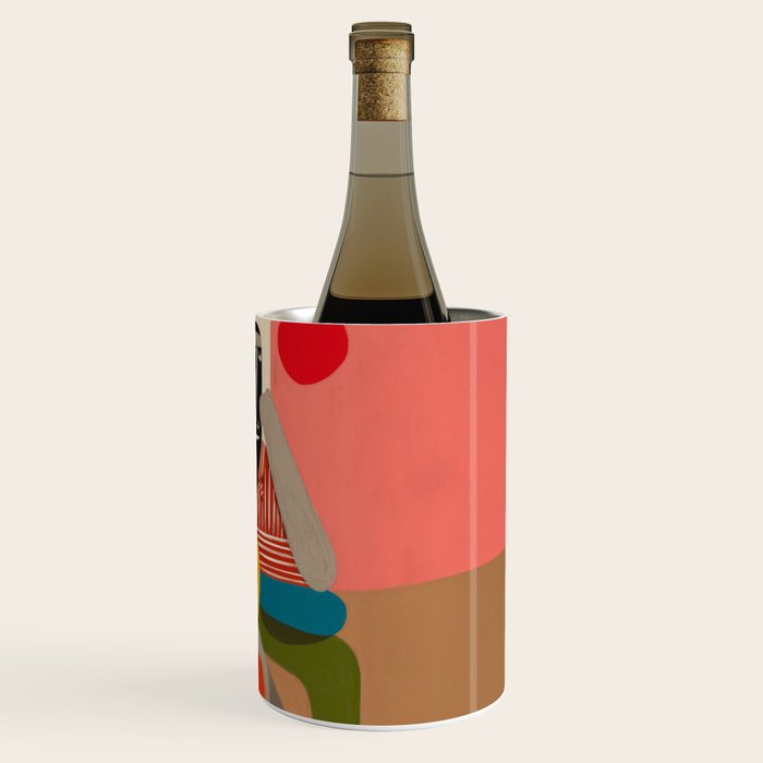 Melancholy Guitarist in Stripes Wine Chiller Gallery Image 3