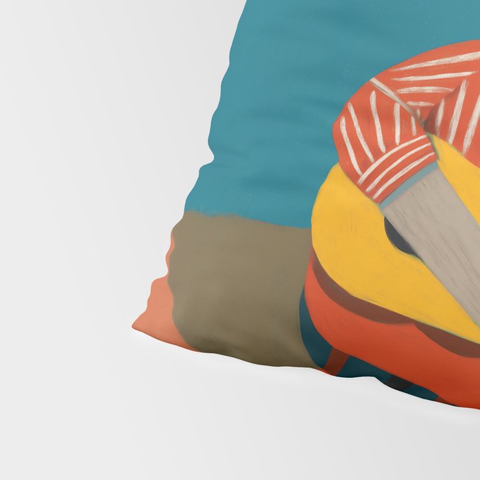 Melancholy Guitarist in Stripes Pillow Sham Gallery Image 4