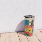 Melancholy Guitarist in Stripes Travel Mug Gallery Image 4