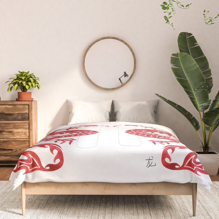 Chinese Dragon - Crimson Palette Comforter Gallery Image 3