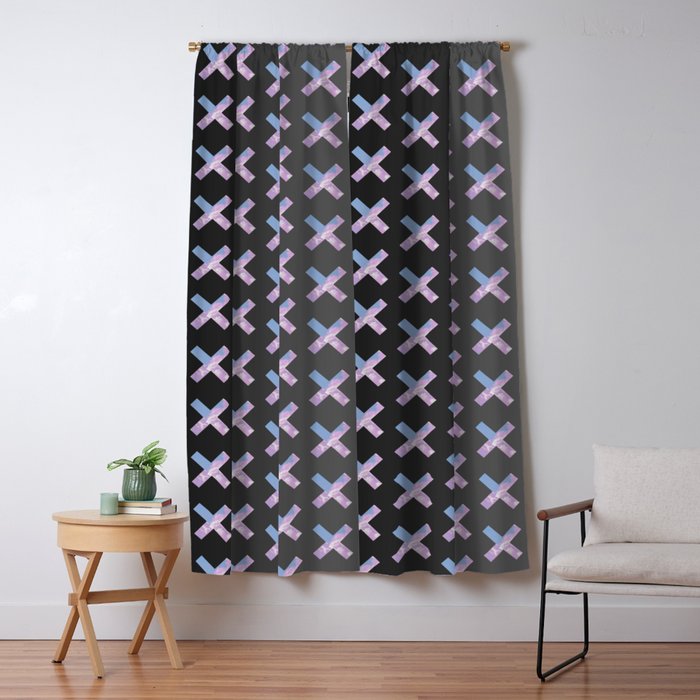 2010s era egirl x pattern Window Curtain Gallery Image 5