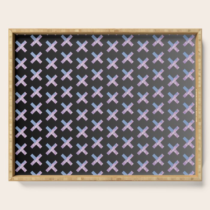 2010s era egirl x pattern Serving Tray Gallery Image 1