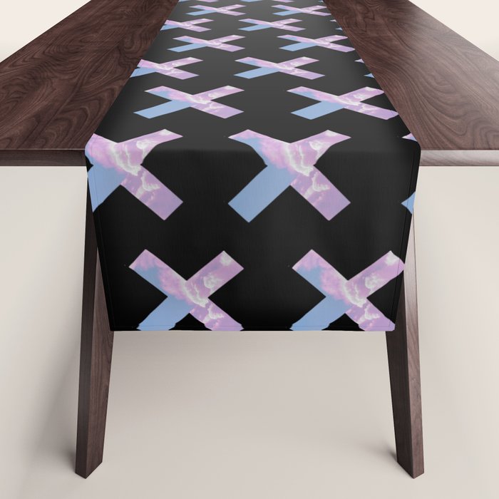 2010s era egirl x pattern Table Runner Gallery Image 1