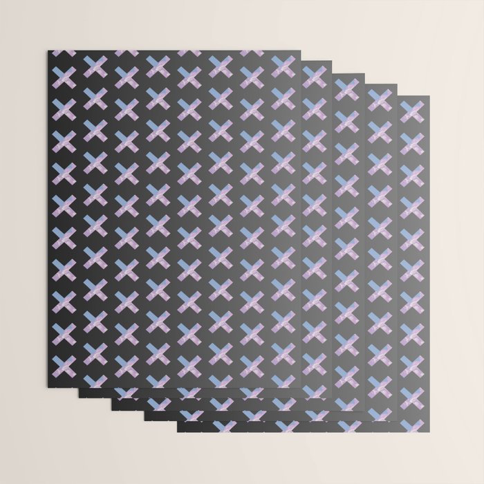 2010s era egirl x pattern Wrapping Paper Gallery Image 3