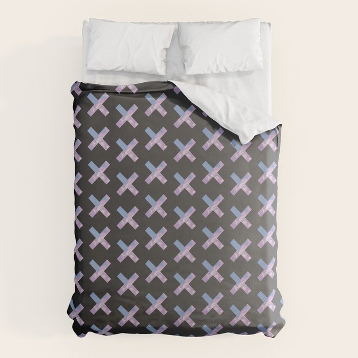 2010s era egirl x pattern Duvet Cover Gallery Image 1