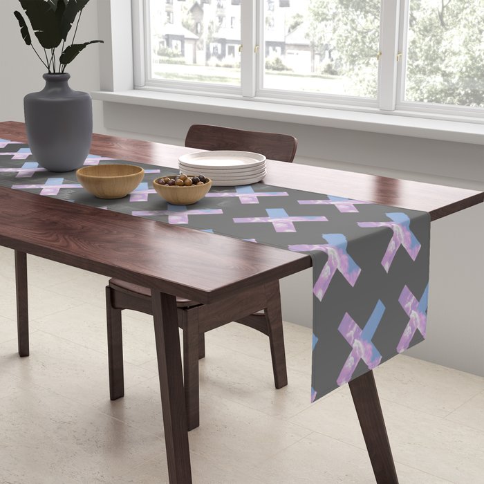 2010s era egirl x pattern Table Runner Gallery Image 2