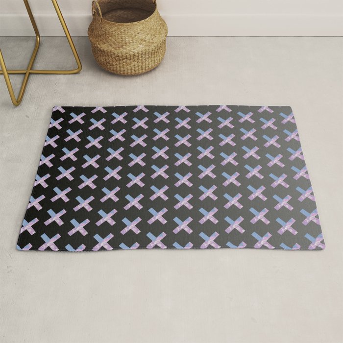 2010s era egirl x pattern Rug Gallery Image 1