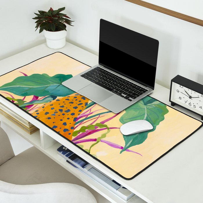 Cheetah and Apples Desk Mat Gallery Image 2