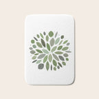 Mid-Century Green Leaves Bath Mat Gallery Image 1