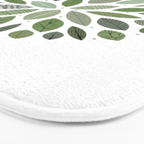 Mid-Century Green Leaves Bath Mat Gallery Image 3