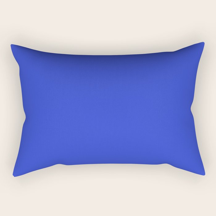 Solid Electric Cobalt Rectangular Pillow Gallery Image 1